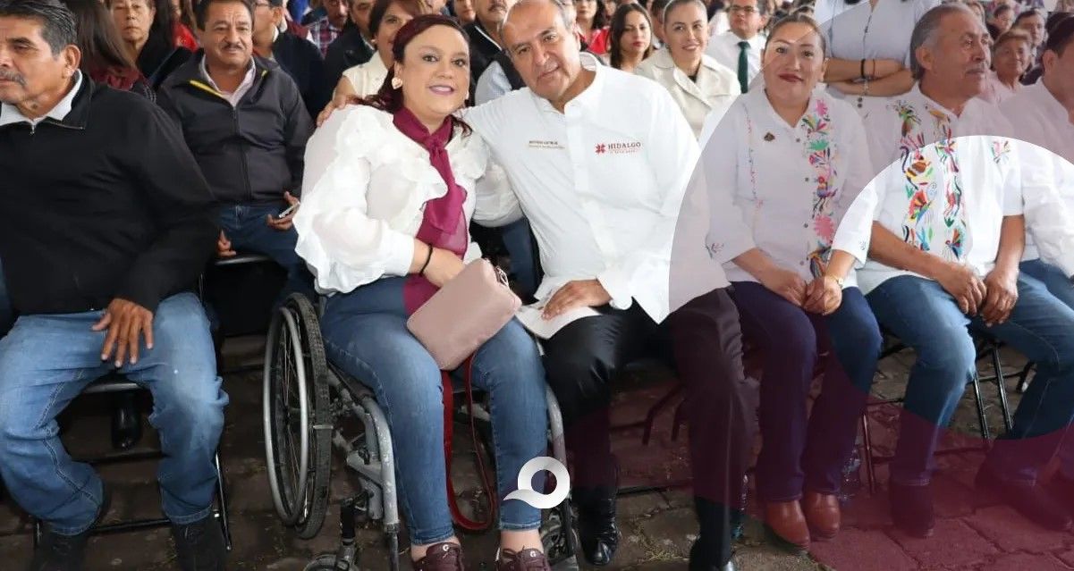 Naty Castrejón presente en el 3er informe de Julio Menchaca en Tula-Tepeji